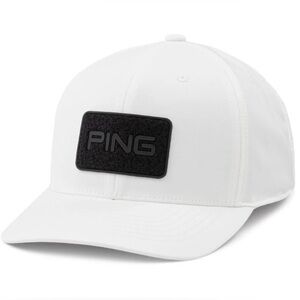 PING 110 Flex Tech golf hat baseball cap hat with snap closure white
